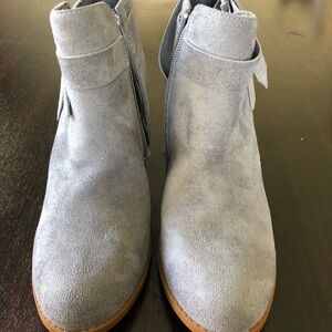 Stylish Blue/Grey Suede Ankle Boots